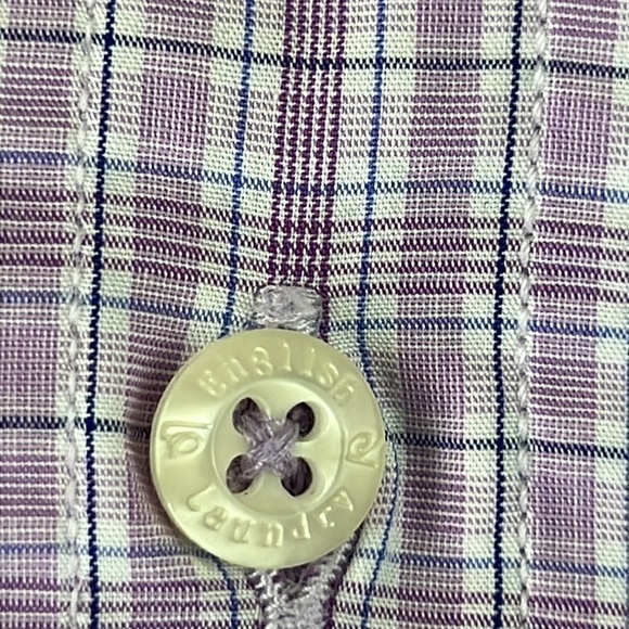 English Laundry mauve plaid classic button down shirt - Picture 5 of 11